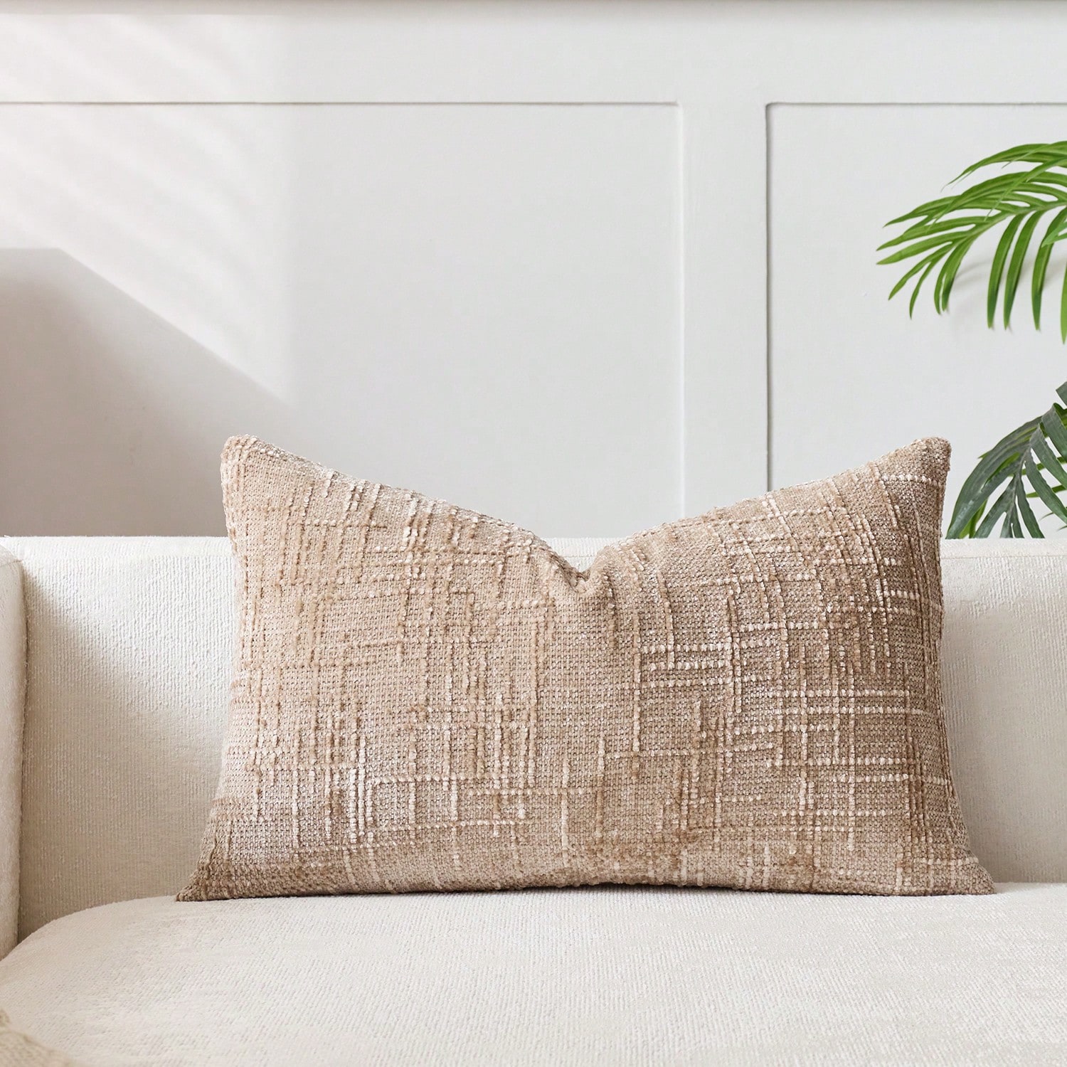 Pillow Cover 20X20 - 1 pçs khaiki chenille capa de