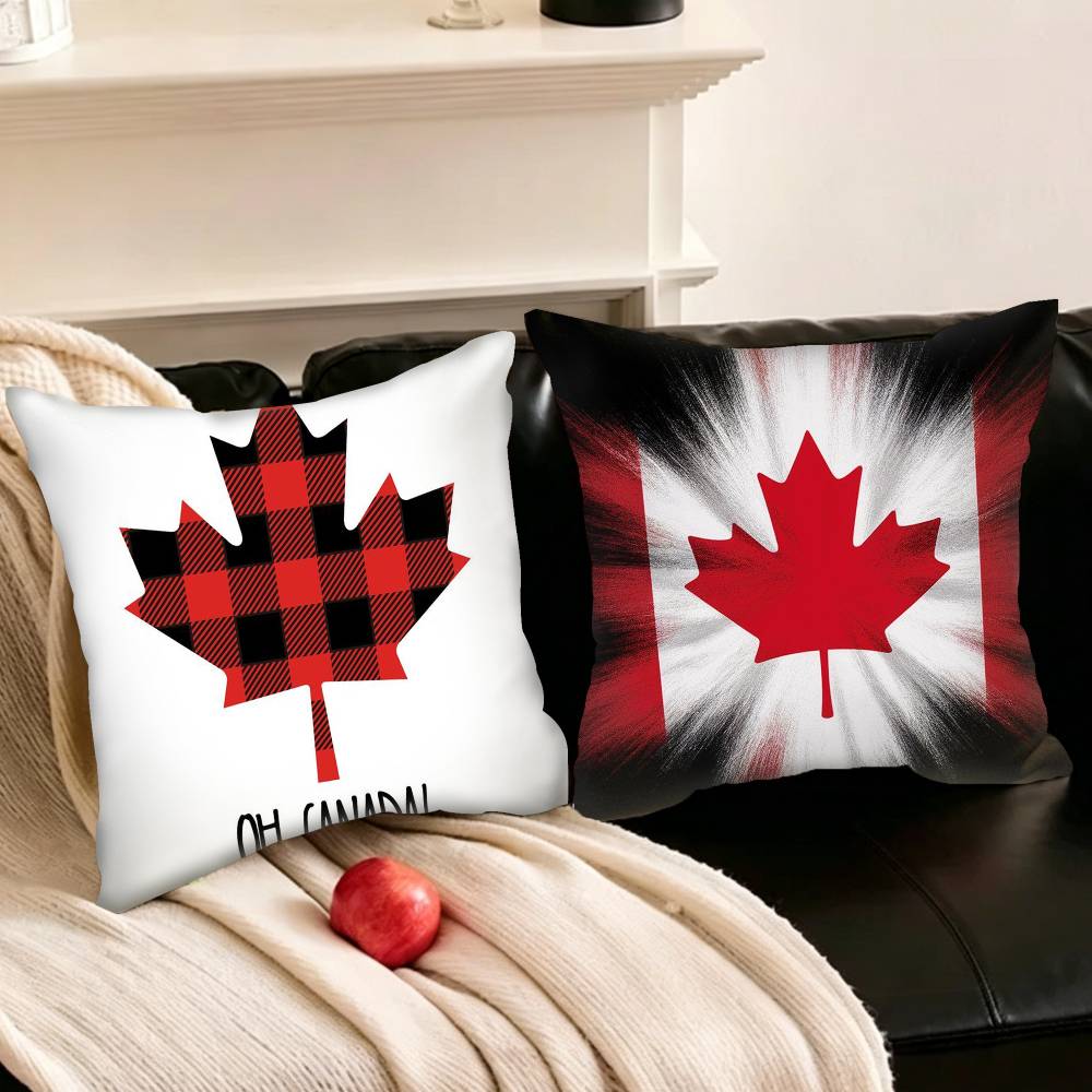 Home Textiles Canada - Fronha quadrada com bandeira do Canadá,