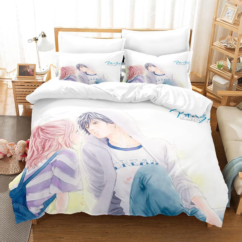 Home Textiles Bedding - 3d impressão anime ao haru passeio
