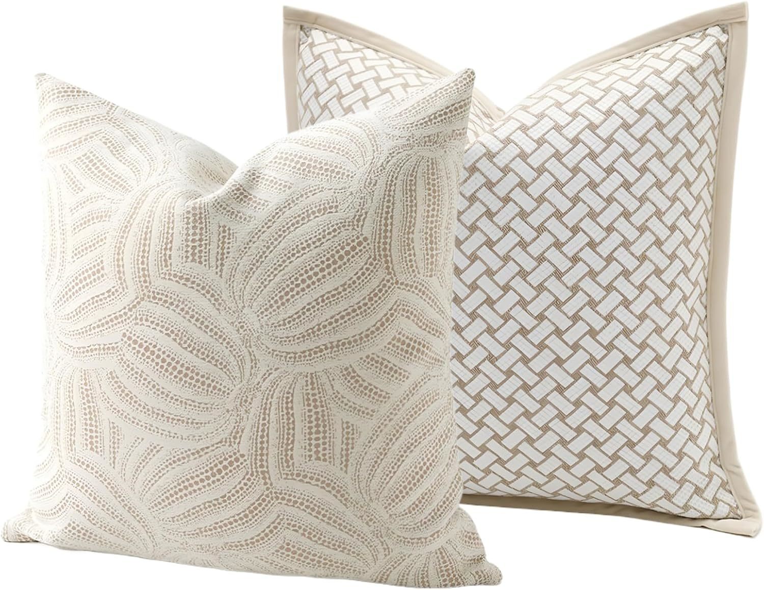 Pillow Cover 20X20 - Capa de almofada jacquard geométrica dupla