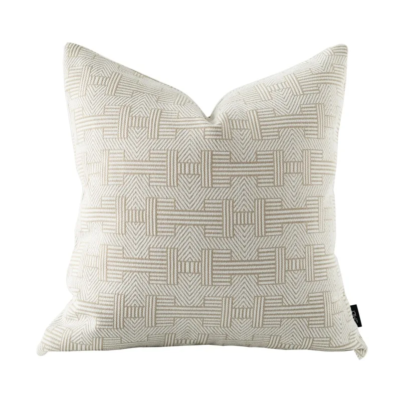 Pillow Cover 20X20 - Capa de Almofada Geométrica Jacquard Dupla