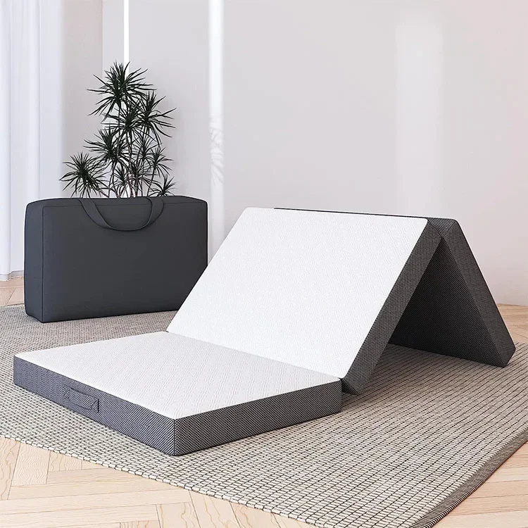 Memory Foam Topper - Colchão Portátil Dobrável de Espuma Viscoelástica