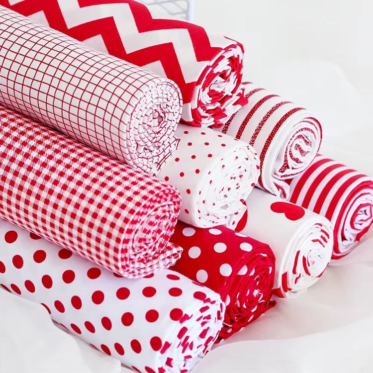 Home Textiles Discount - 160x50cm tira vermelha onda sarja algodão