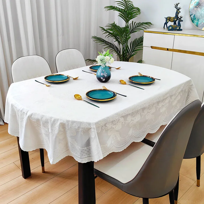 Nova Toalha de Mesa Oval de PV - Home Textiles Today News avaliação e preço