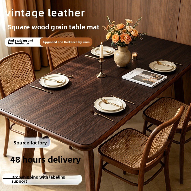 Capa de Mesa em Couro com Text - Home Textiles Today News avaliação e preço