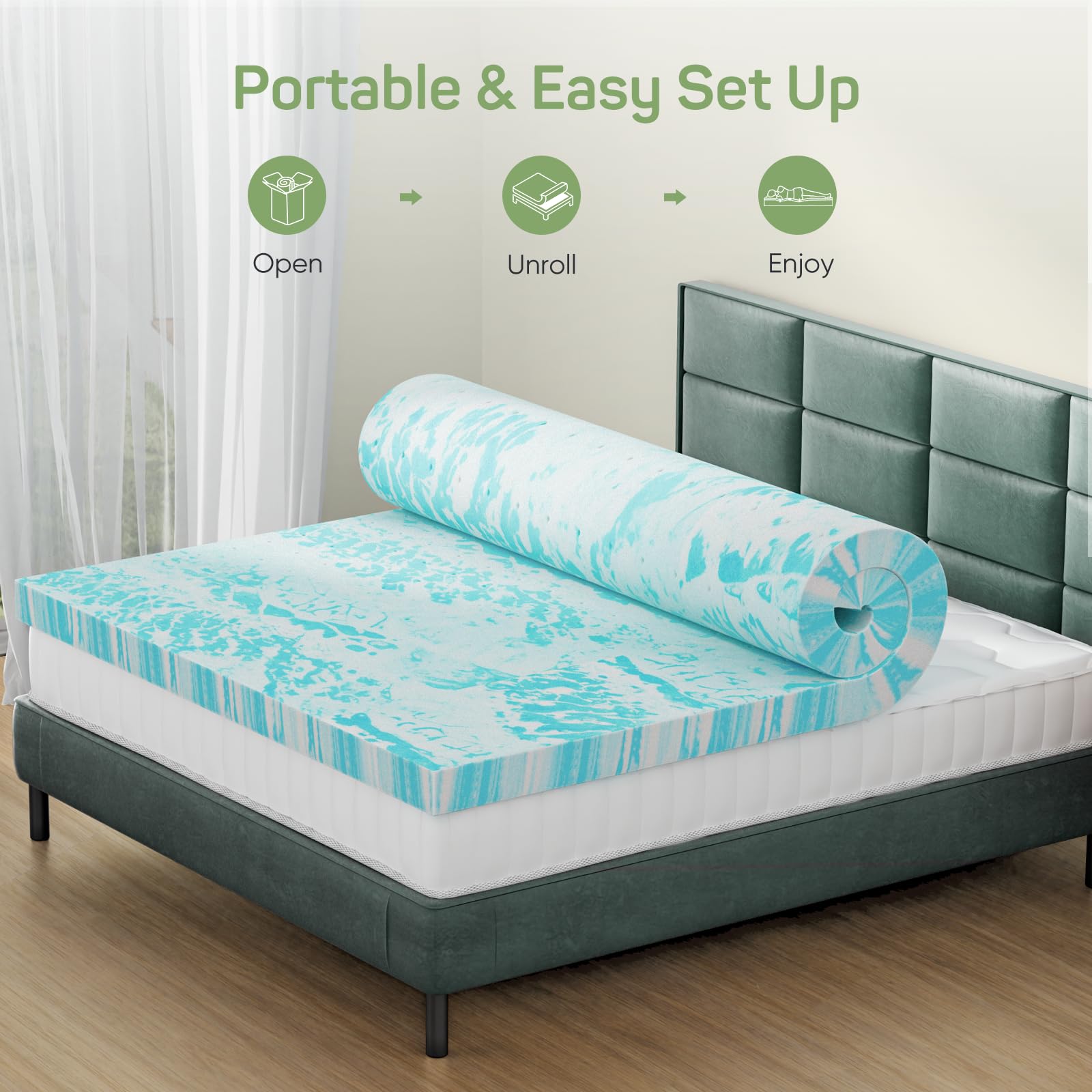 Colchão de Espuma Viscoelástic - Memory Foam Topper avaliação e preço