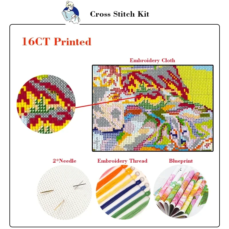 Kit de Ponto Cruz Joy Sunday c - Home Textiles Discount avaliação e preço