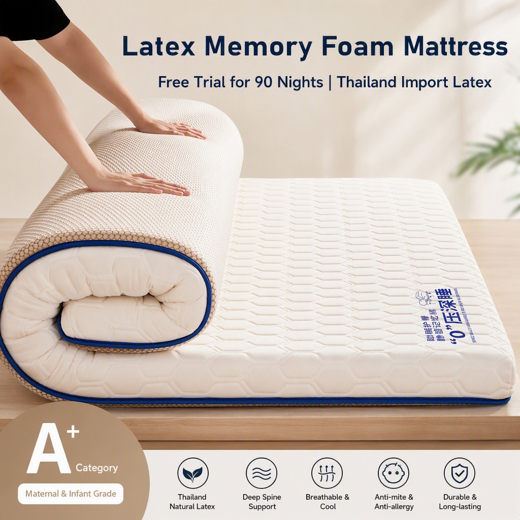 Colchão de Látex para Cama de  - Memory Foam Topper avaliação e preço