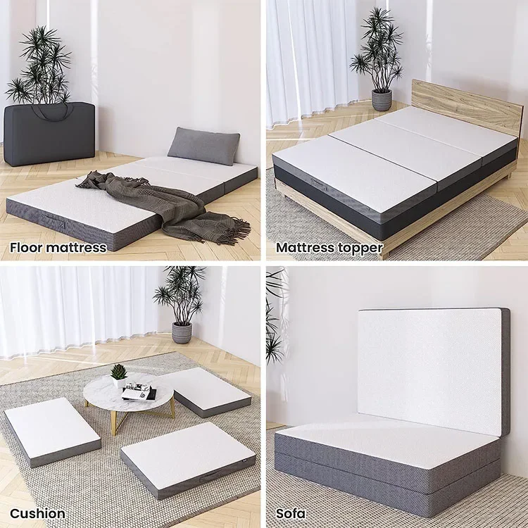 Colchão Portátil Dobrável de E - Memory Foam Topper avaliação e preço