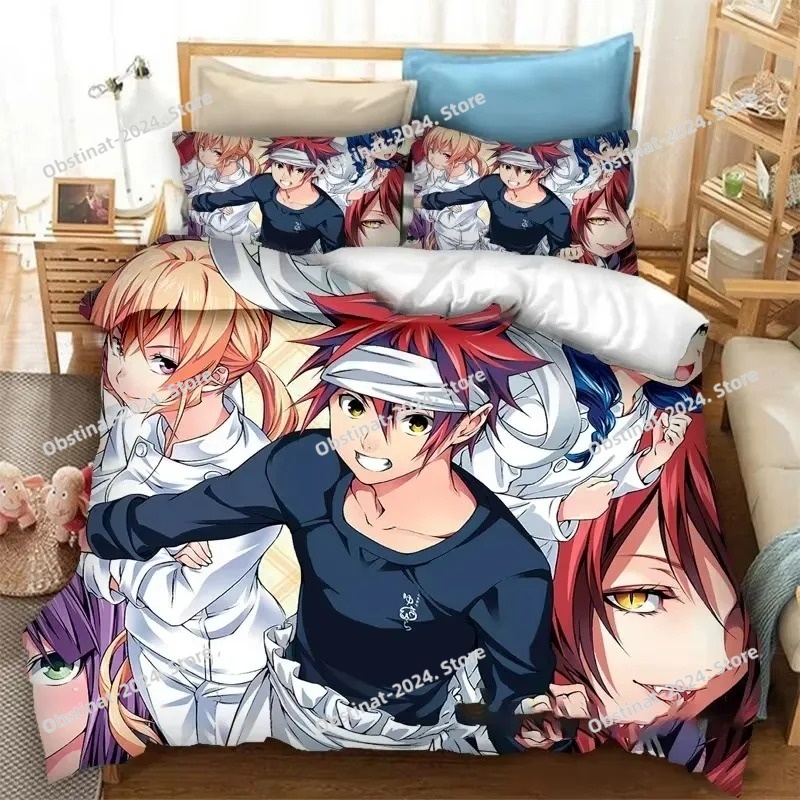 3D Anime Food Wars! Conjunto d - Home Textiles Bedding avaliação e preço