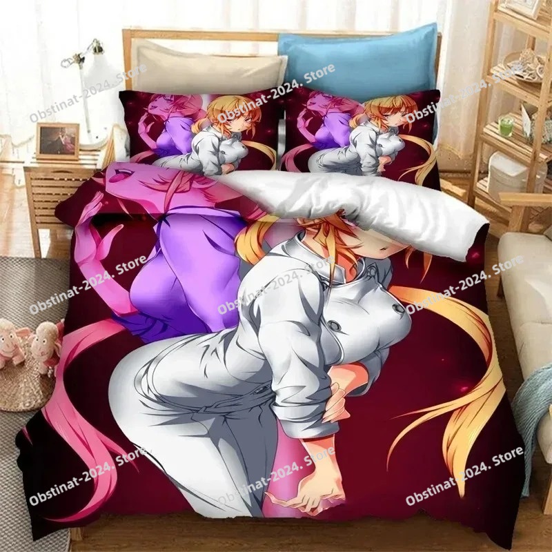 3D Anime Food Wars! Conjunto d - Home Textiles Bedding avaliação e preço