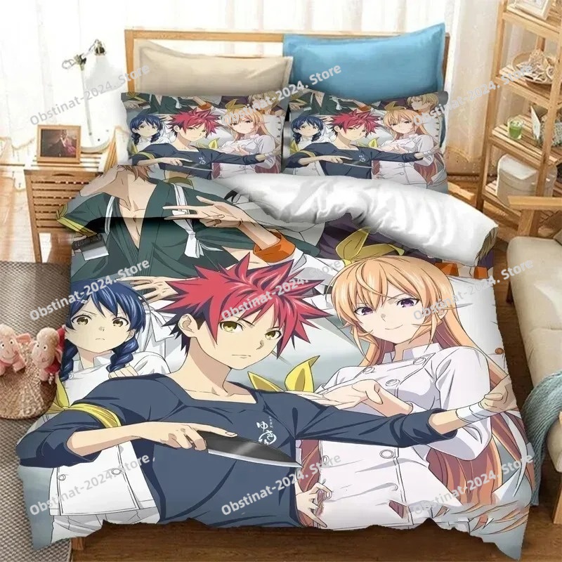 3D Anime Food Wars! Conjunto d - Home Textiles Bedding avaliação e preço